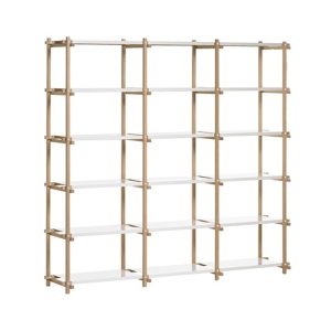 Hay Woody leveä korkea hyllykkö teräshyllyt, puurunko