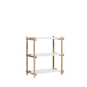 Hay Woody Column kapea matala hyllykkö teräshyllyt, puurunko