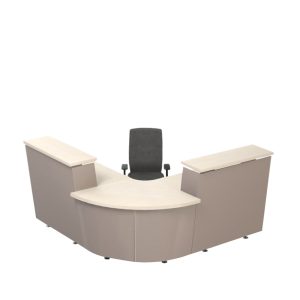 Narbutas Tera vastaanottotiski kaareva kulmamalli kulmalaskutasolla (1-2 hlö)