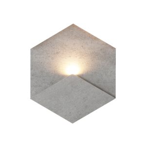 Siinne Heksagon valoelementti seinäpaneeli vaaleanharmaa