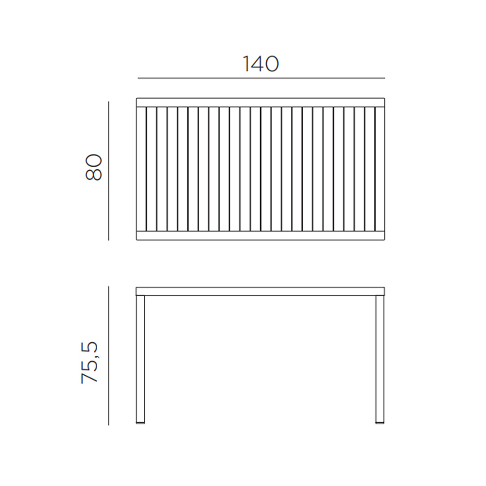 Nardi Cube 140x80 terassipöytä - Image 6