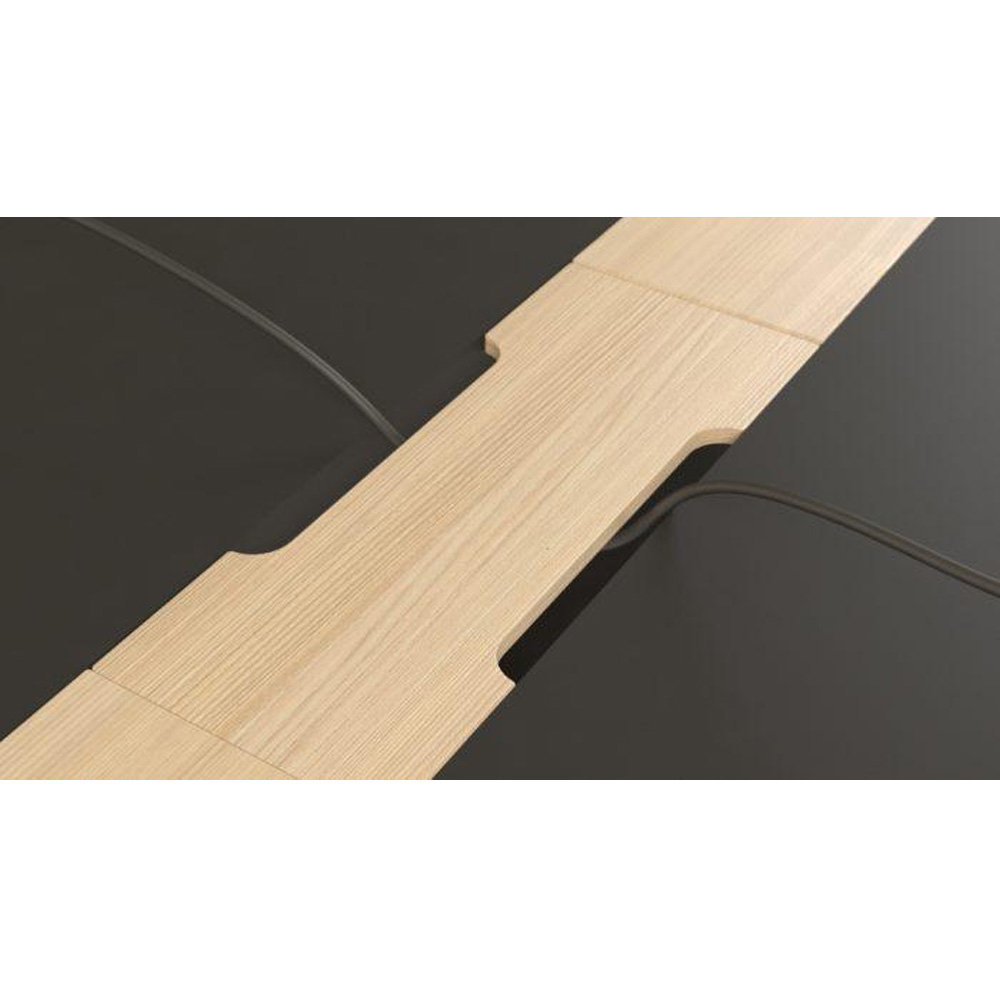 Narbutas Nova Wood MCF neuvottelupöytä keskipaneeli läpivientikannella ja pistorasioilla (4 hlö) - Image 7