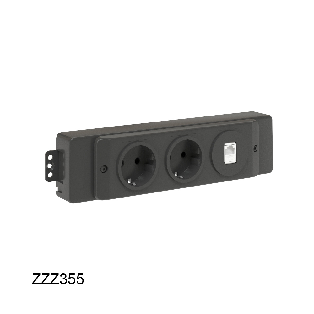 Narbutas Nova Wood MCF neuvottelupöytä keskipaneeli läpivientikannella ja pistorasioilla (4 hlö) - Image 11