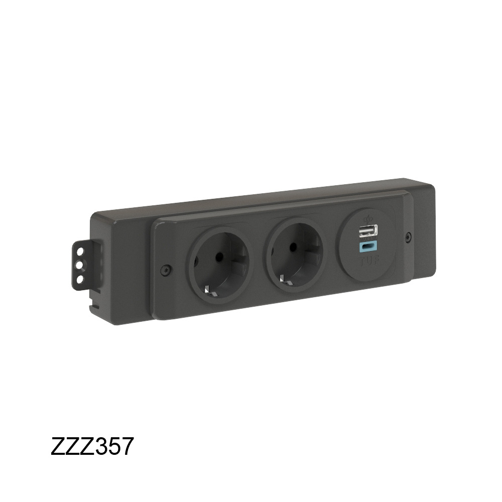 Narbutas Nova Wood MCF neuvottelupöytä keskipaneeli läpivientikannella ja pistorasioilla (4 hlö) - Image 12