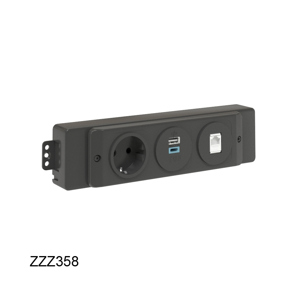 Narbutas Nova Wood MCF neuvottelupöytä keskipaneeli läpivientikannella ja pistorasioilla (4 hlö) - Image 13