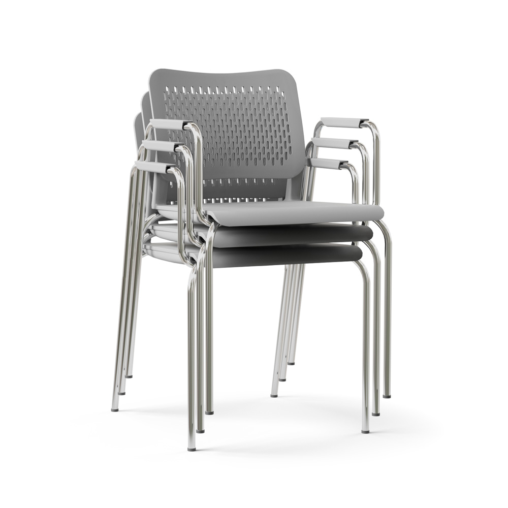 Narbutas Wait tuoli käsinojallinen kromatut jalat - Image 2