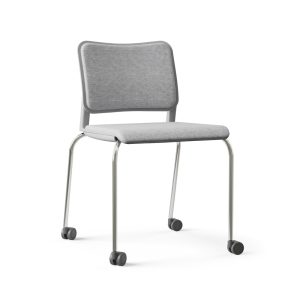 Narbutas Wait tuoli kromatut jalat pyörillä istuin- ja selkänojaverhoiltu