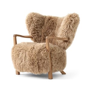 &Tradition Wulff Lounge chair nojatuoli sheepskin oak