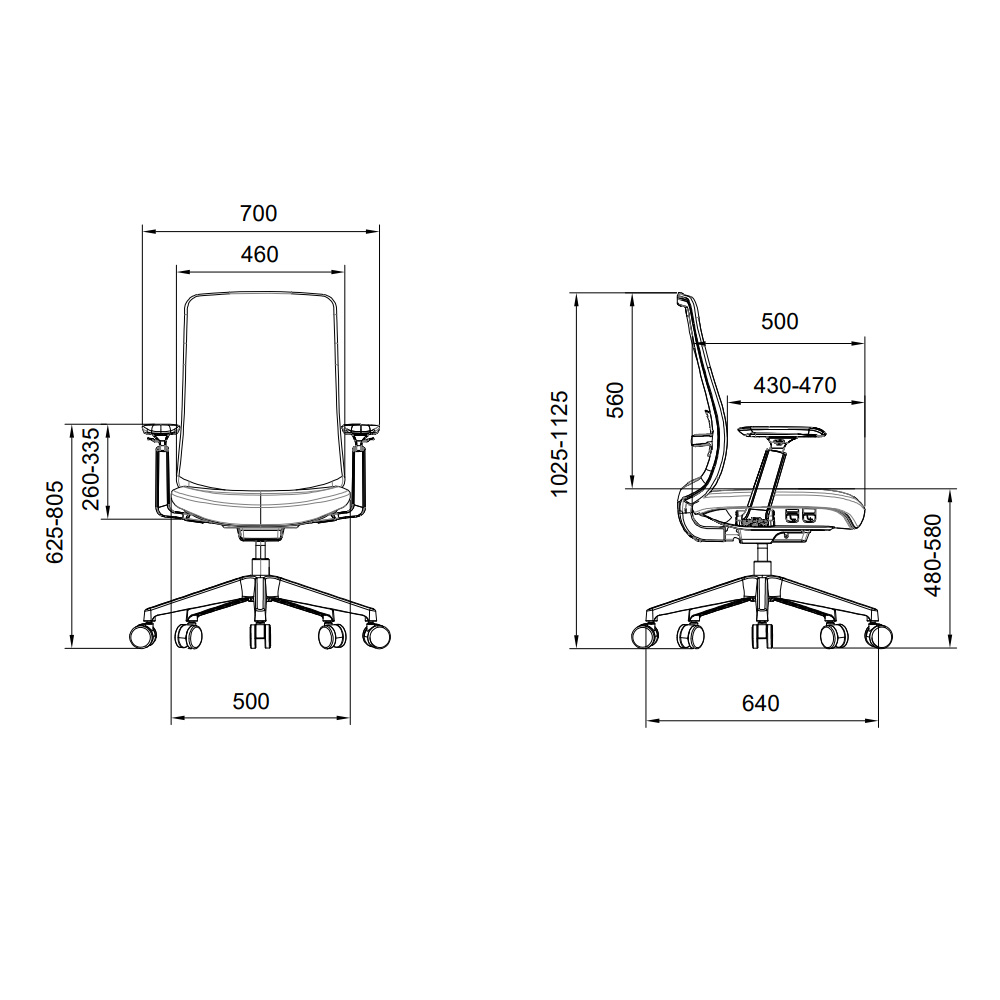 SELECTed Aera Mesh Grey työtuoli - Image 6