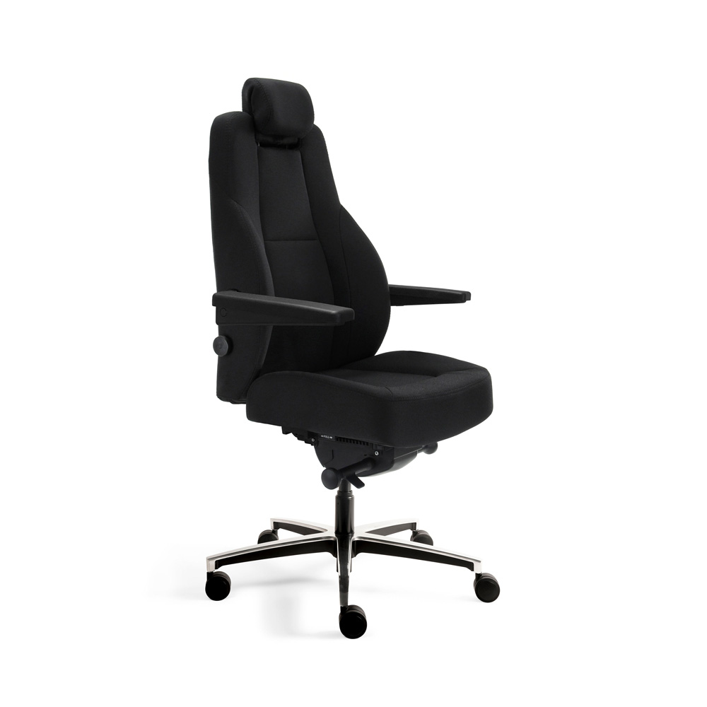 SELECTed SitBack 24/7 valvomotuoli kangas taittuvilla käsinojilla