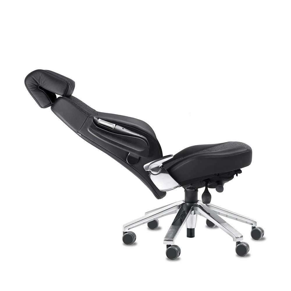 Svenstol S5 valvomotuoli nahka/kangas (Climatex/Flax) - Image 7