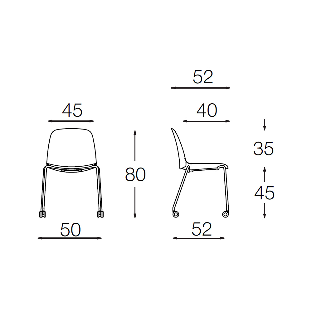 Diemme Kire KIQGR tuoli pyörillä - Image 3