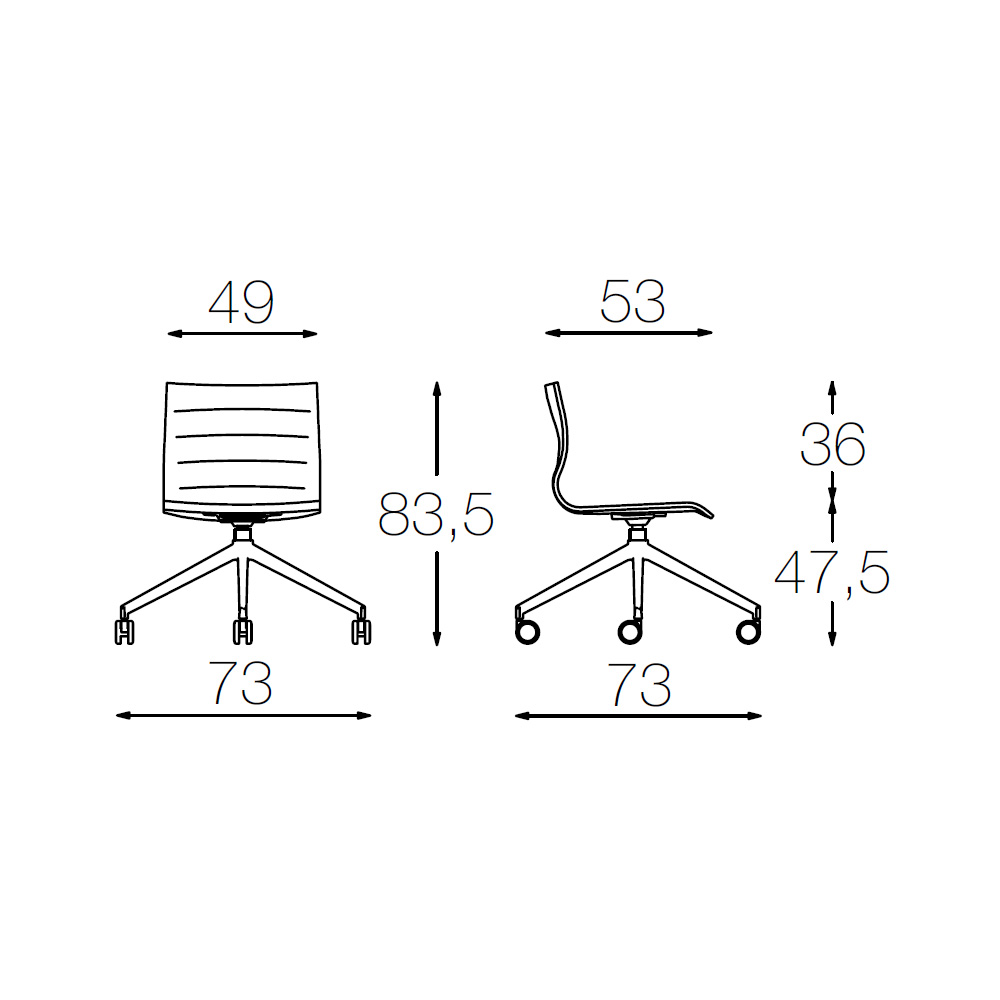 Diemme Miss MSR neuvottelutuoli pyörillä - Image 6