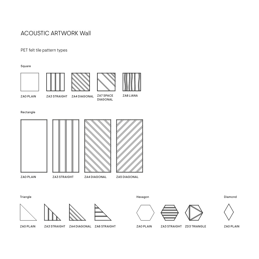 Narbutas Acoustic Artwork Tiles Triangular akustoiva seinäpaneeli (6 kpl) - Image 3