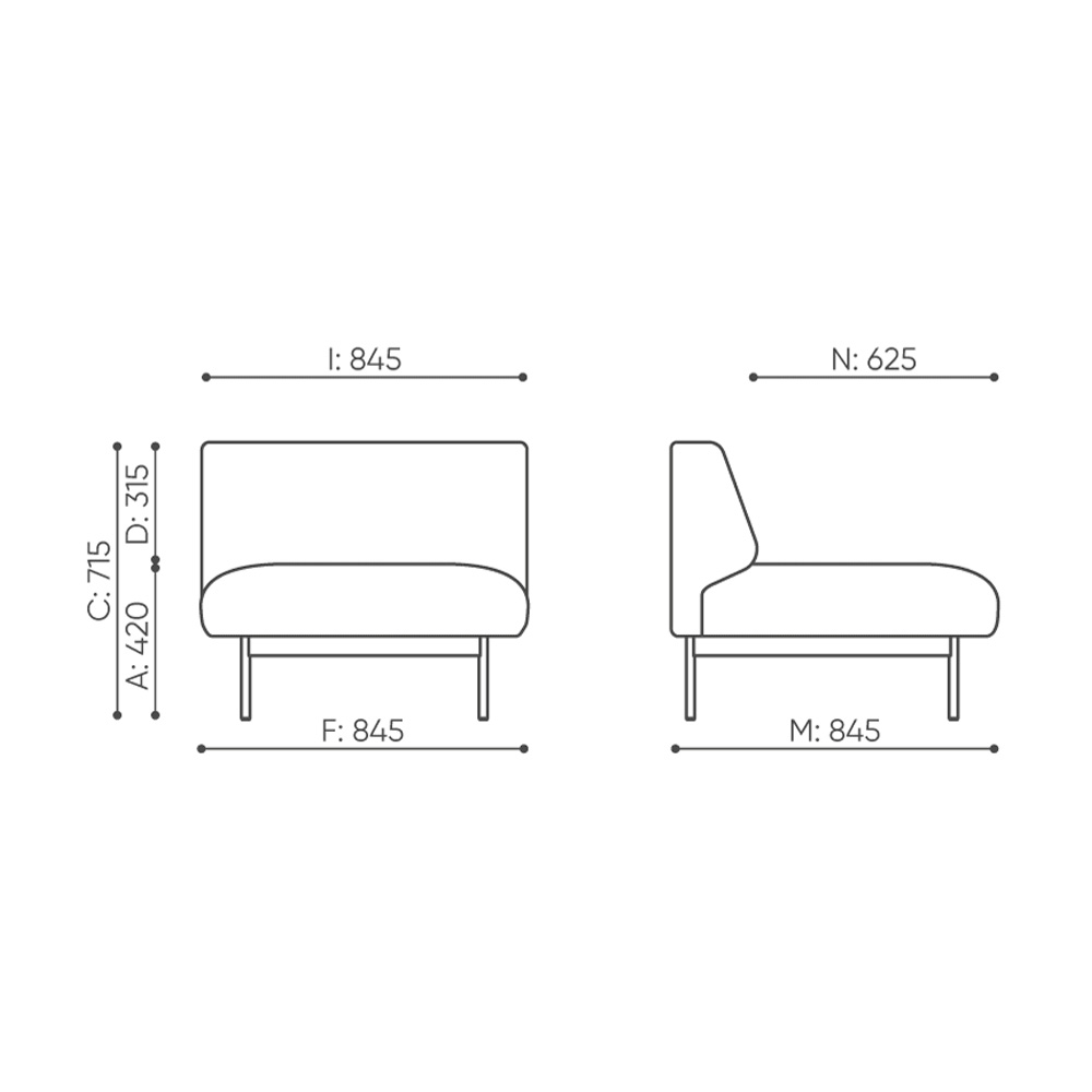 Bejot Fora FR401 1-hengen sohvamoduuli - Image 2