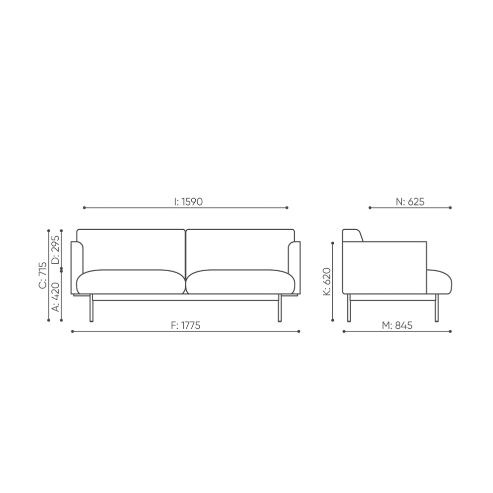 Bejot Fora FR422 2-hengen sohva - Image 7